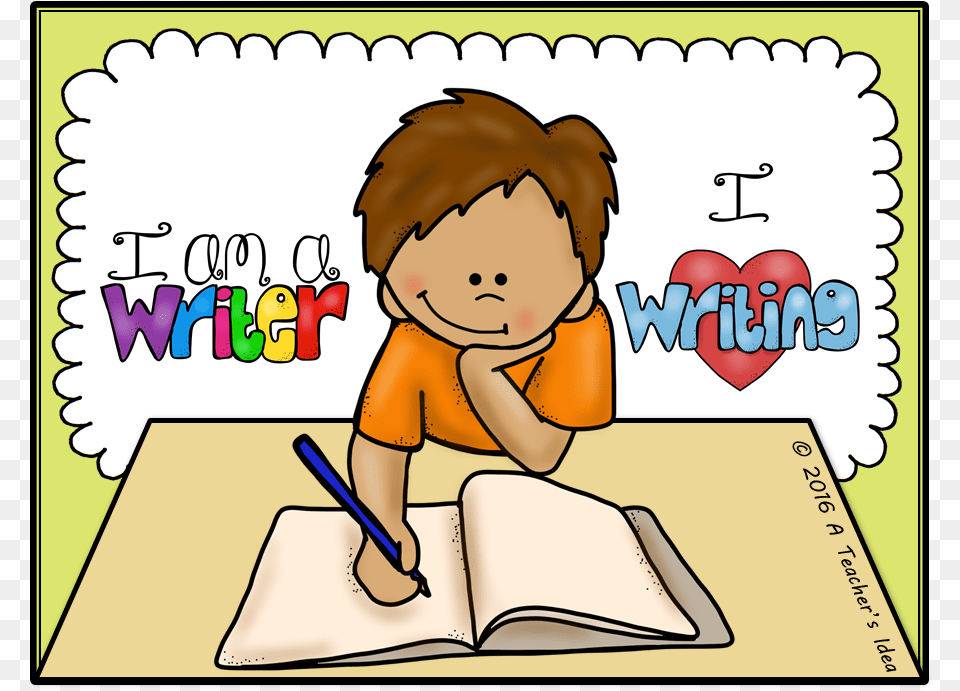 Clip Art Child Writing Clip Art Creative Writing Children, Book, Publication, Comics, Person Png Image