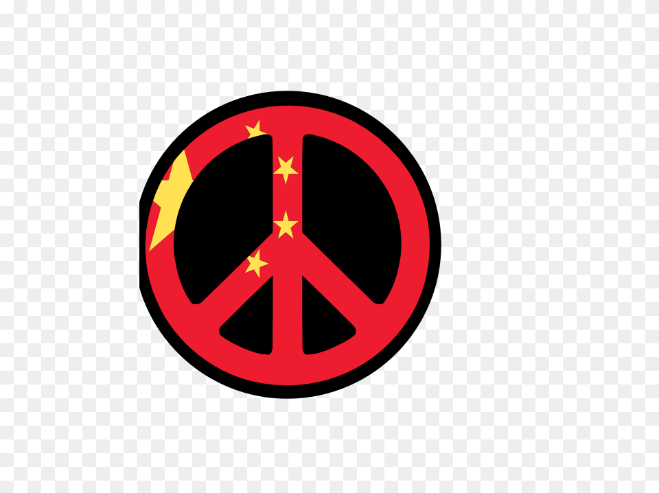 Clip Art China Flag Peace Symbol Fav Chinese, Logo, Alloy Wheel, Vehicle, Transportation Free Png Download