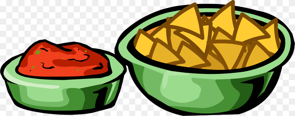 Clip Art Chips And Salsa Bowl, Food, Snack, Dip, Fries Free Png Download