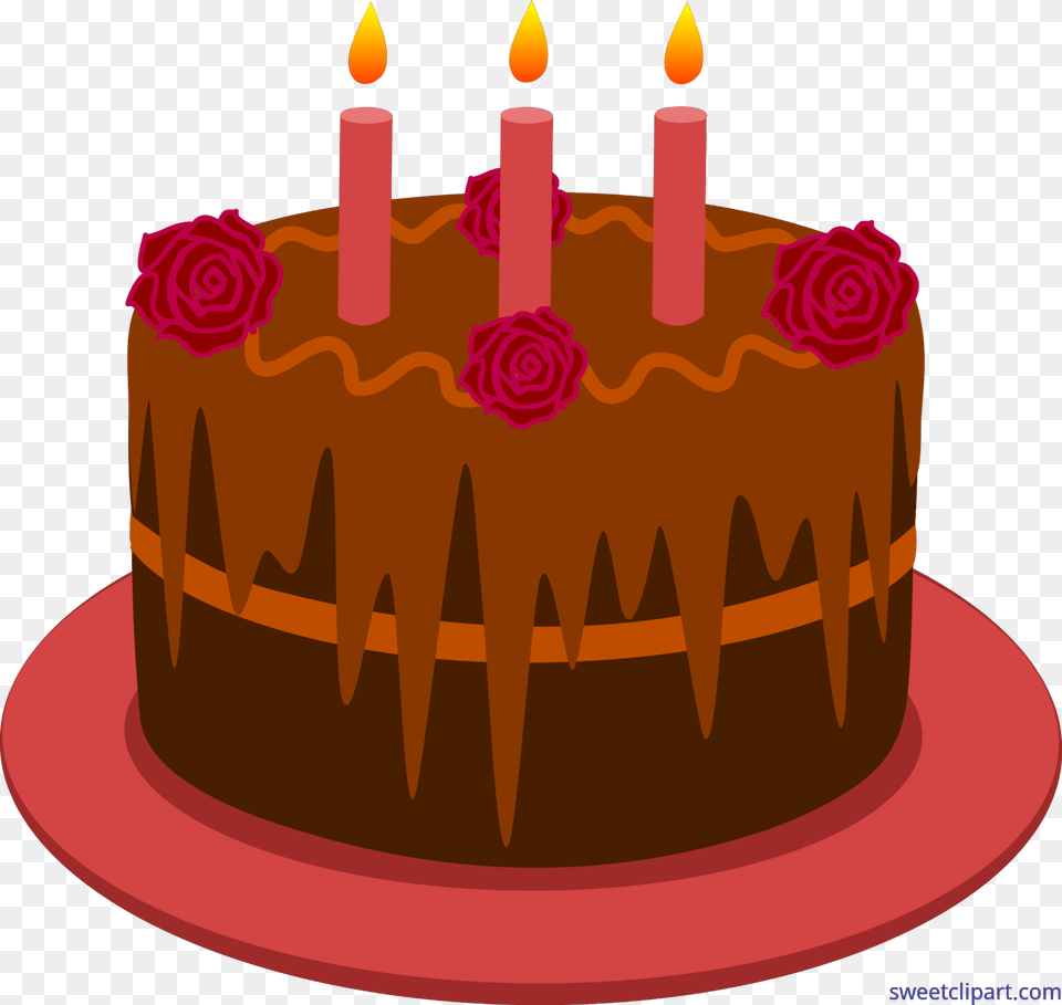 Clip Art Chocolate Birthday Cake Clipart Cartoon Red Cake, Birthday Cake, Cream, Dessert, Food Free Png Download