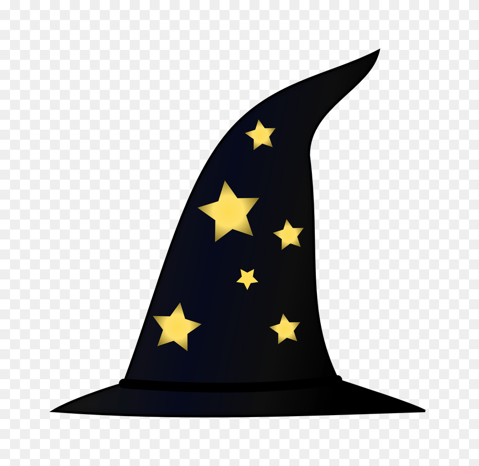 Clip Art Chpeau De Sorcier Wizard Hat Halloween, Clothing, Symbol, Star Symbol, Shark Png Image