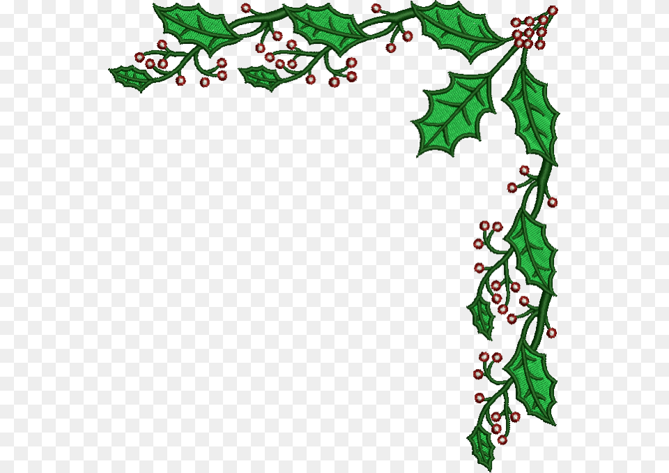 Clip Art Christmas Border, Green, Leaf, Pattern, Plant Free Png Download