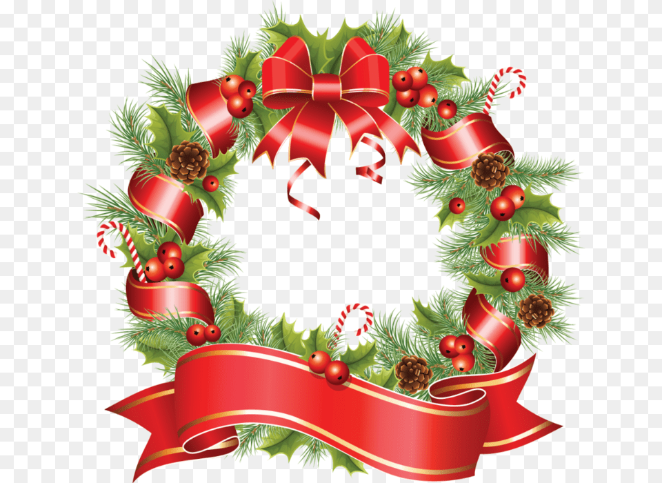 Clip Art Christmas Images Wreath, Food, Fruit, Pineapple Free Png Download