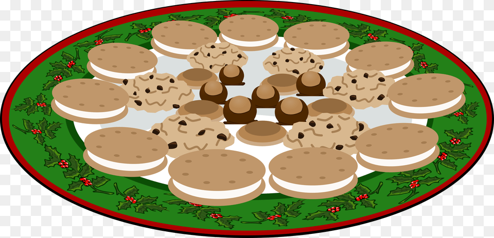 Clip Art Christmas Techflourish Collections Yummies Christmas Cookie Tray Clip Art, Dish, Food, Meal, Platter Free Transparent Png