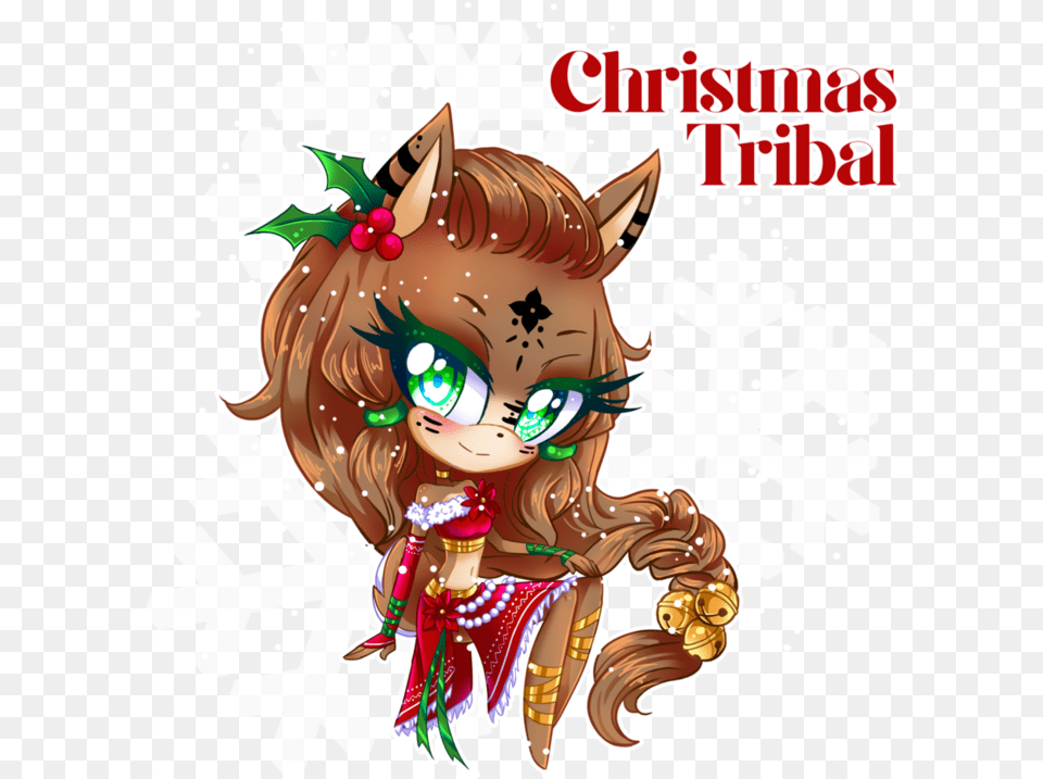 Clip Art Christmas Tribal Chibi By Kaya Christmas Day, Book, Comics, Publication, Graphics Free Png