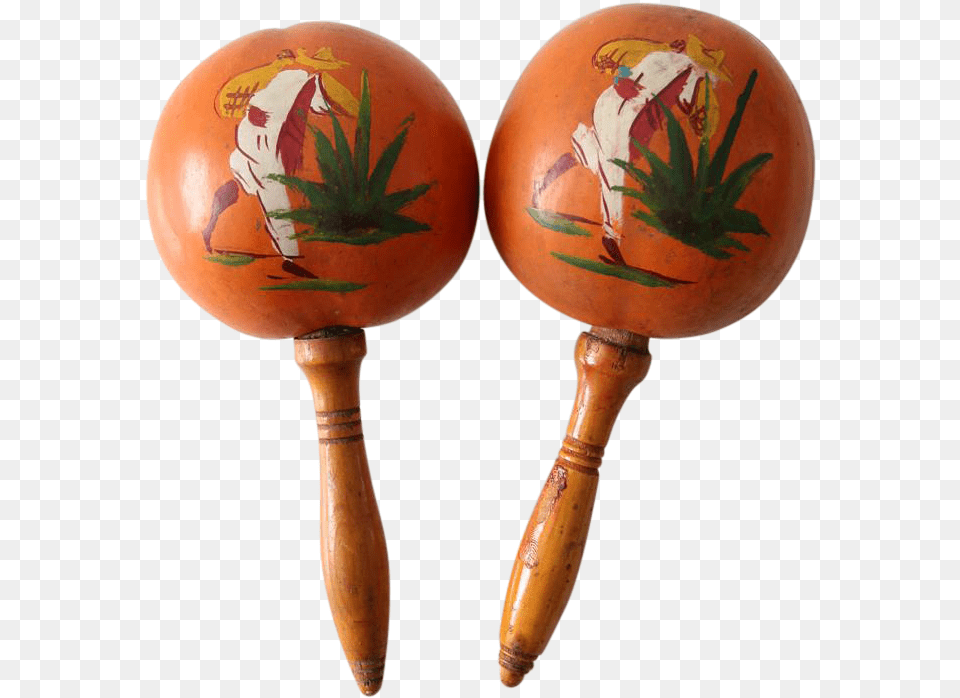 Clip Art Circa S Hand Painted Rattle, Maraca, Musical Instrument Free Transparent Png