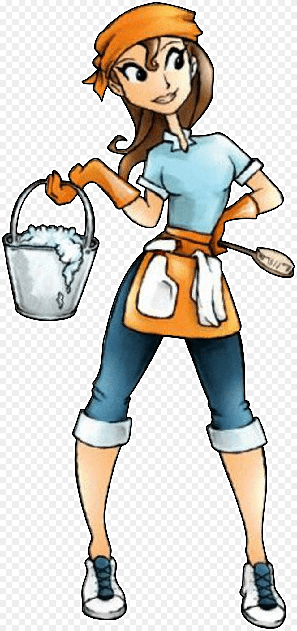 Clip Art Cleaning Lady Housekeeping And Cleaning Services, Book, Comics, Publication, Person Free Png Download