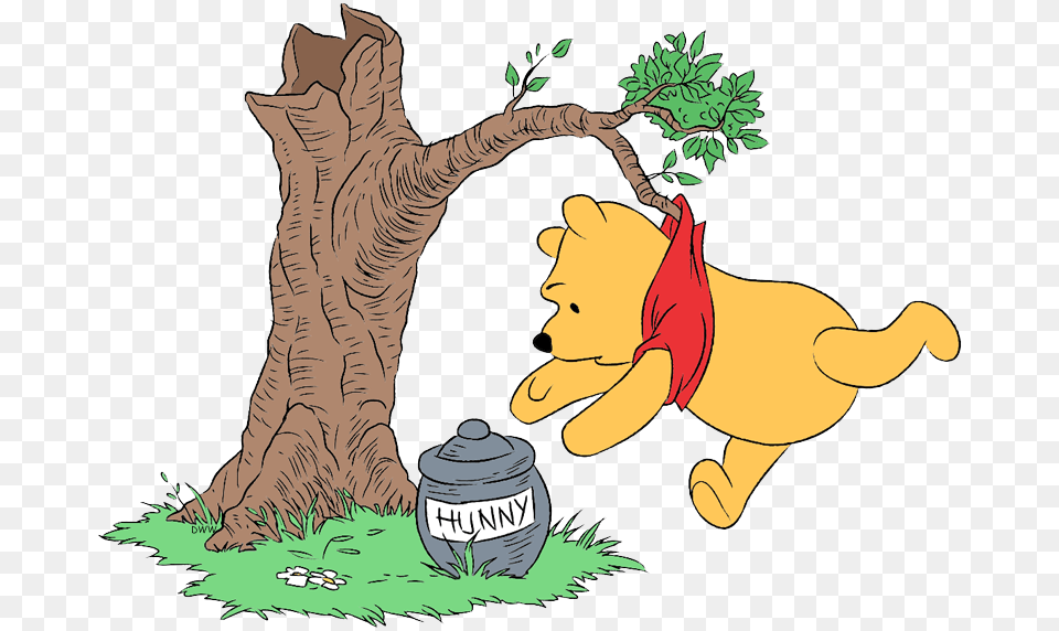 Clip Art Clip Art Galore Pooh Cartoon At Tree, Plant, Animal, Bear, Mammal Png