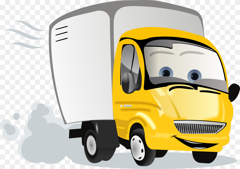Clip Art Clipart Big Truck Cartoon, Vehicle, Van, Transportation, Moving Van Free Png Download