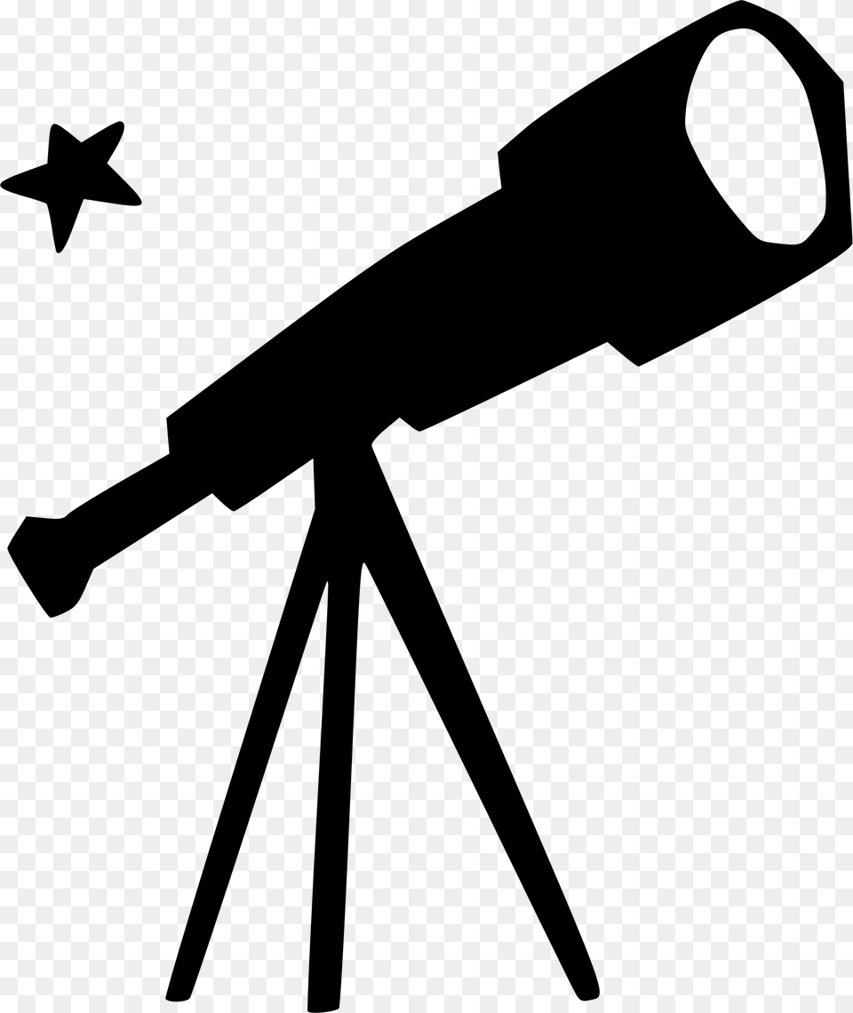 Clip Art Clipart Telescope Telescope Black And White, Gray Png