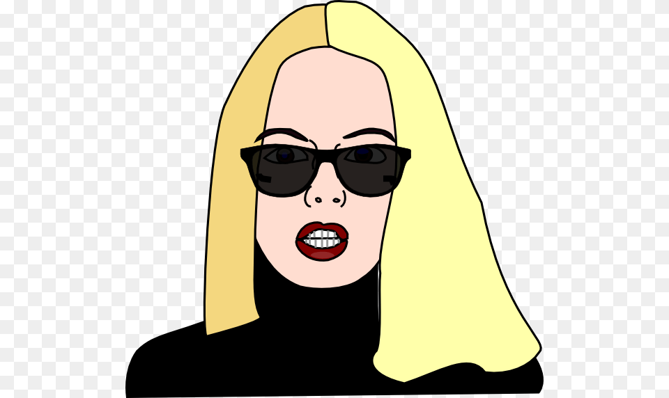 Clip Art Clipart Woman With Blonde Hair And Sunglasses Abeziot, Accessories, Clothing, Hood, Portrait Png Image