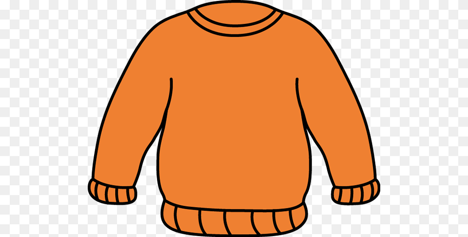 Clip Art Clothes Orange, Sweatshirt, Clothing, Knitwear, Long Sleeve Free Png Download