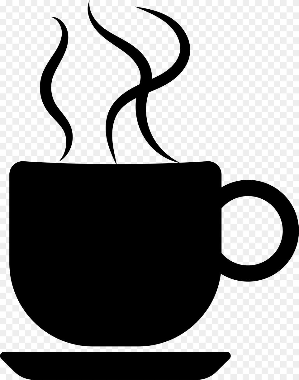 Clip Art Coffee Cup, Gray Free Png