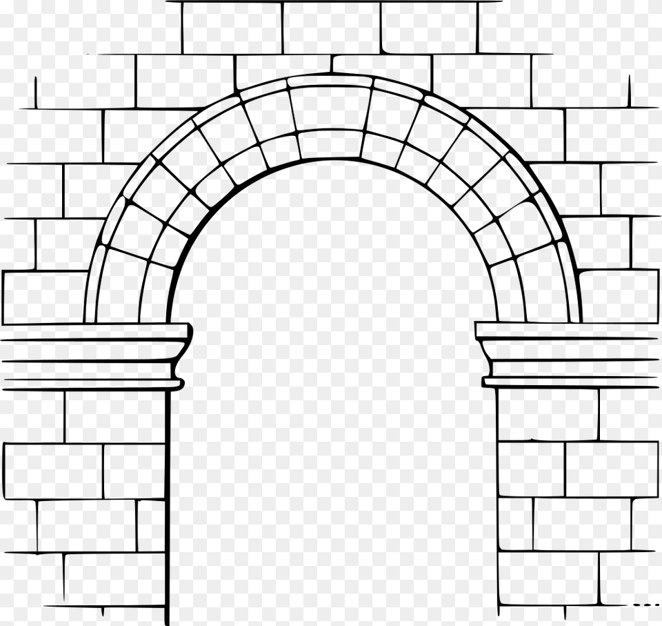 Clip Art Collection Of Arched Arch Clipart, Gray Free Png