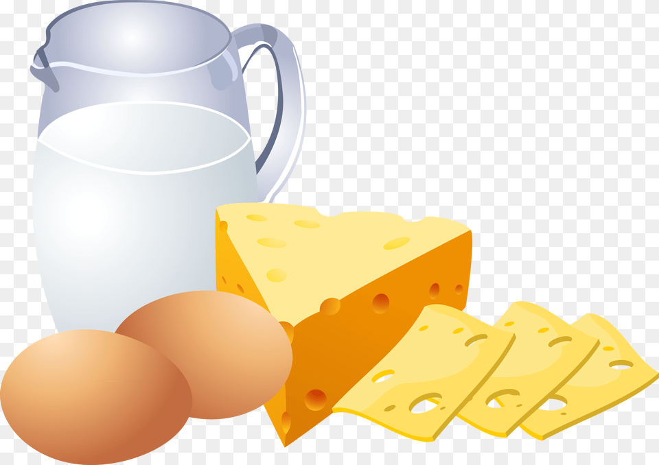 Clip Art Collection Of Dairies Milk Egg And Cheese, Dairy, Food, Beverage, Bread Png