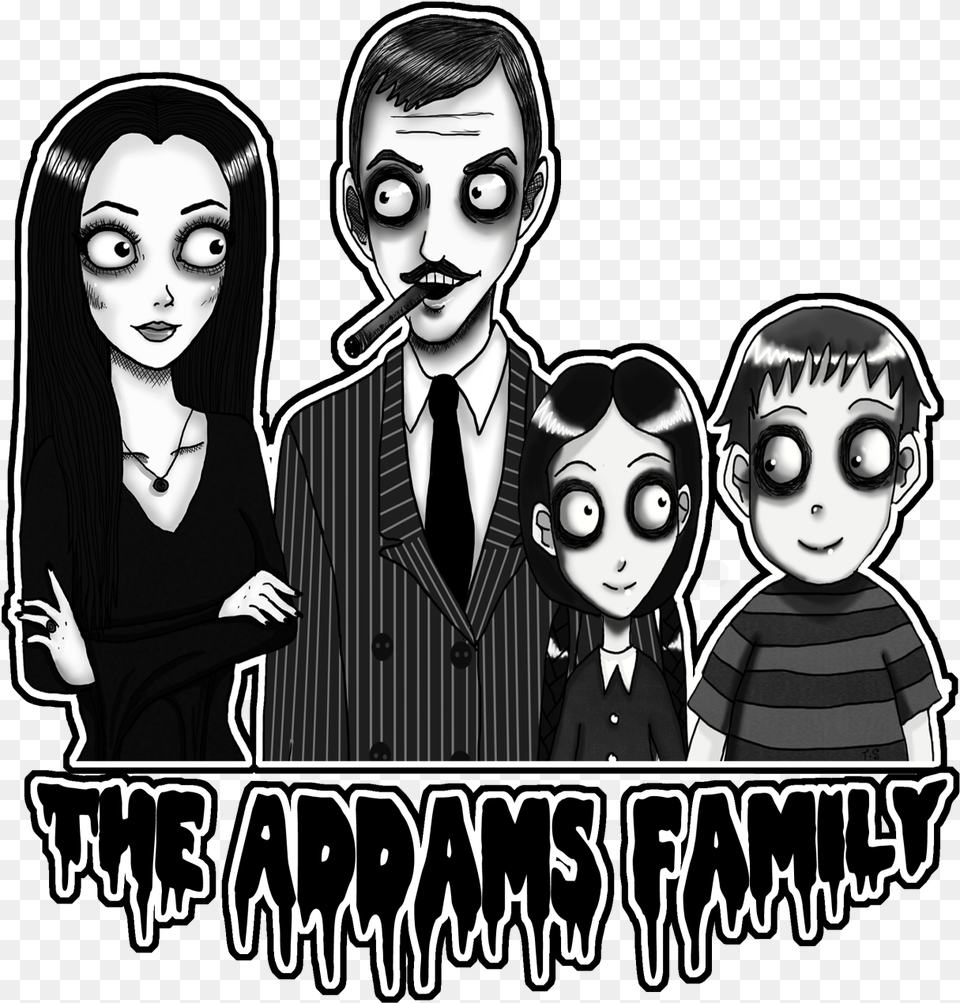 Clip Art Collection Of House Addams Family Animated Art, Adult, Publication, Person, Woman Free Png