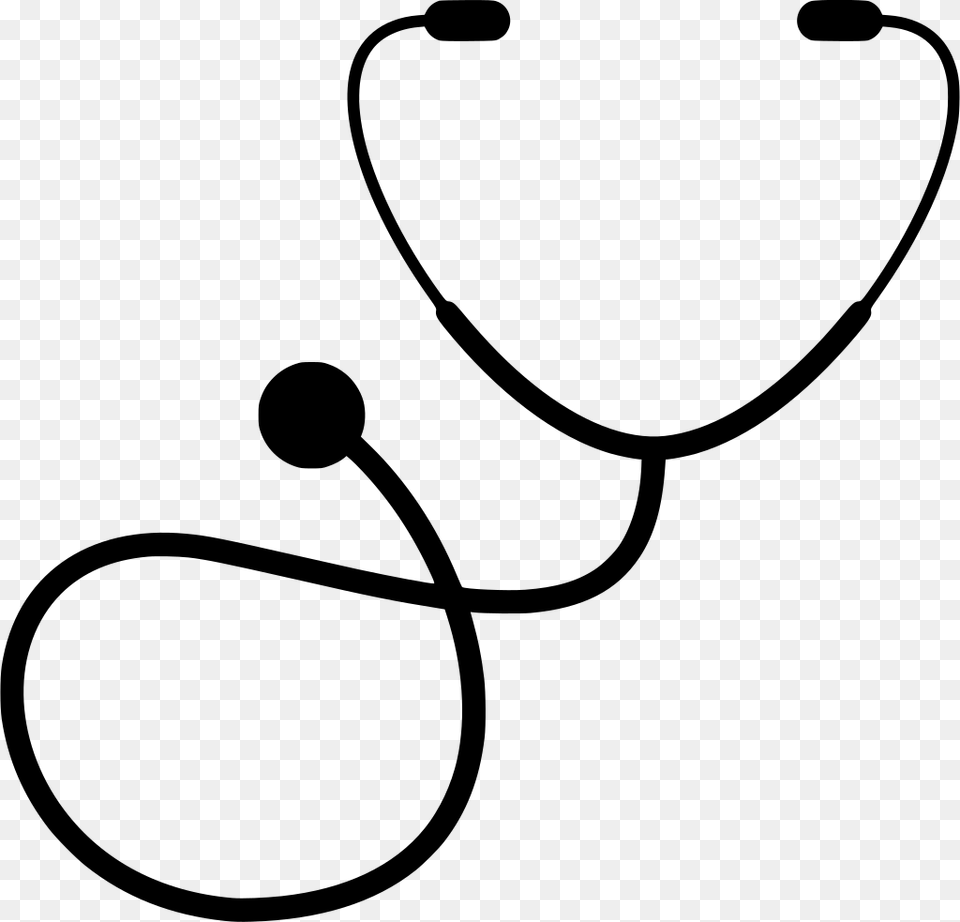 Clip Art Collection Of Svg Transparent Background Stethoscope Clipart, Gray Free Png