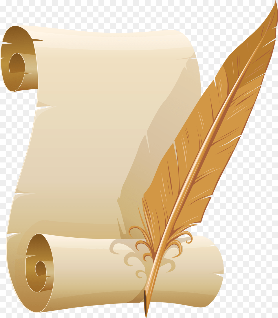 Clip Art Collection Of Transparent Fancy Pen And Paper Clipart, Text, Document, Scroll, Mailbox Png Image