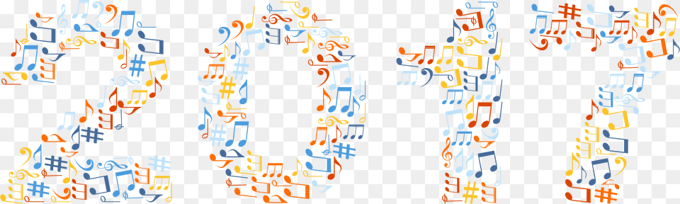 Clip Art Colorful For 2017 With Music Notes, Text, Symbol Free Png