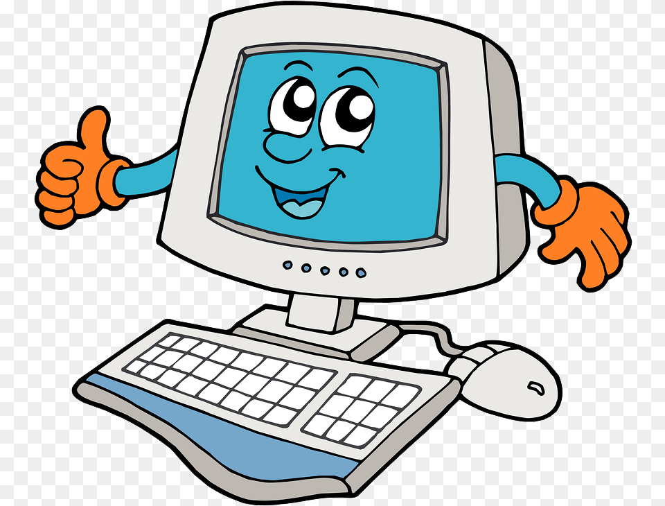 Clip Art Computer Cartoon, Computer Hardware, Computer Keyboard, Electronics, Hardware Free Png