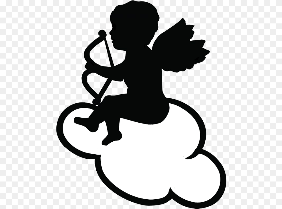 Clip Art Content Vector Graphics Love Black And White, Baby, Person, Cupid, Silhouette Free Png Download