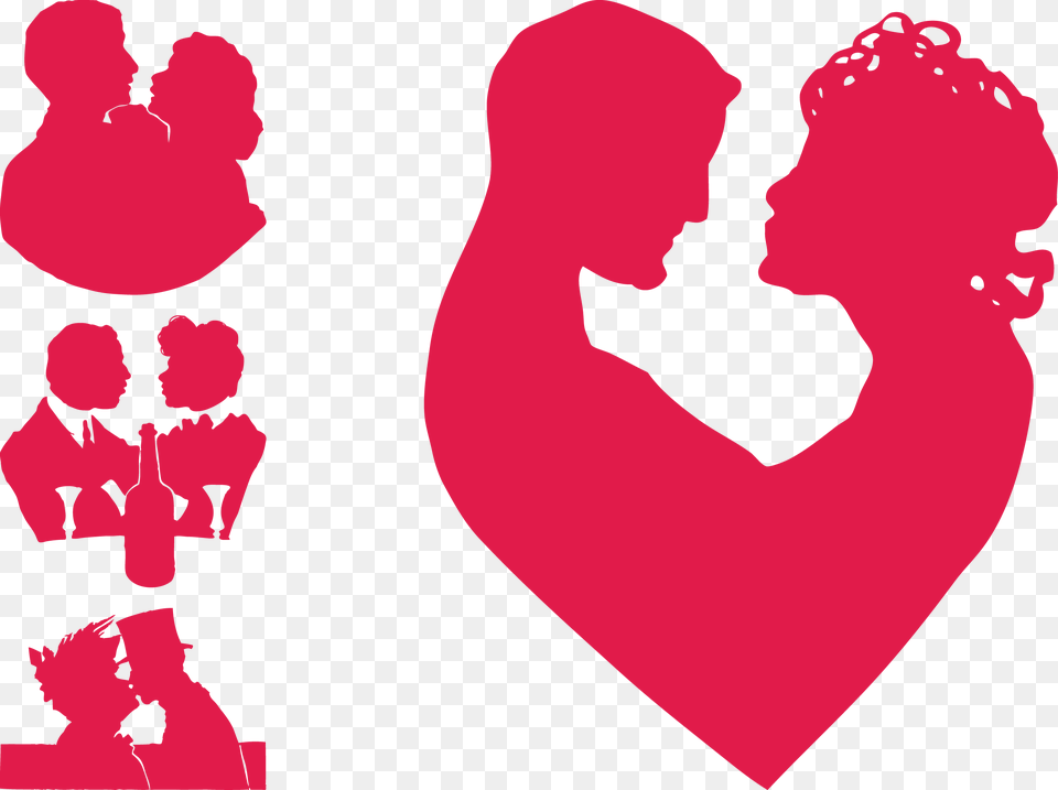 Clip Art Couples Silhouette Love Clip Art Silhouette Of Love Couples, Adult, Baby, Female, Person Free Png Download