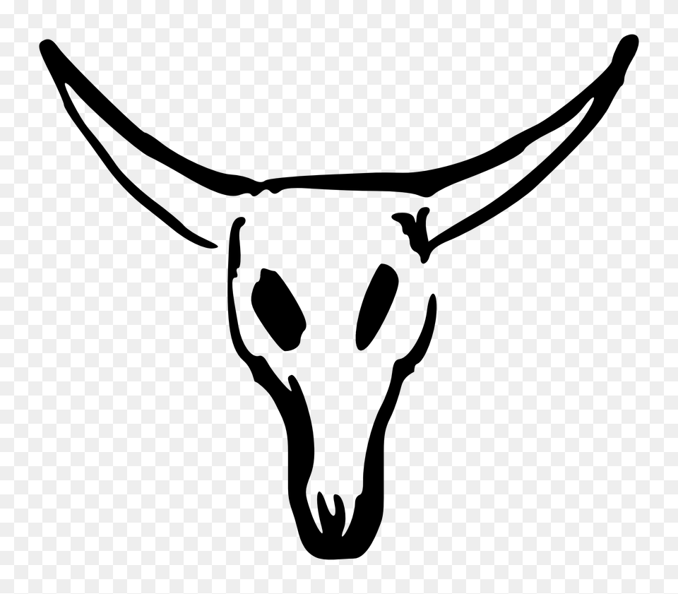 Clip Art Cow Skull Black, Stencil, Bow, Weapon, Animal Free Transparent Png