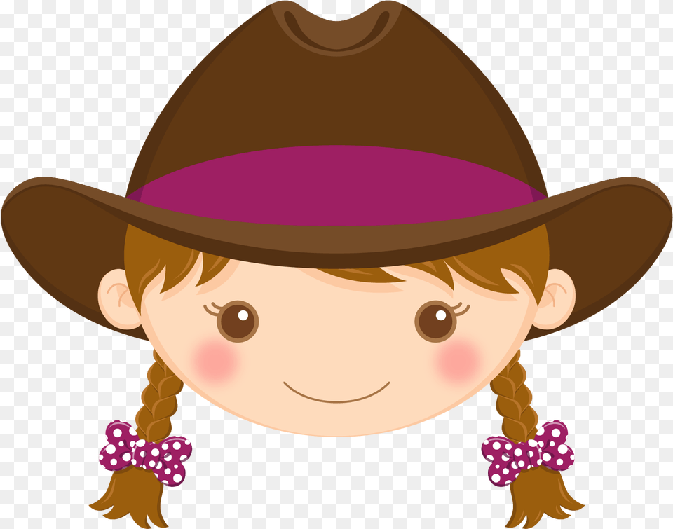 Clip Art Cowboy Woman On Top Openclipart Dibujo De Vaqueras, Clothing, Hat, Sun Hat, Baby Png Image