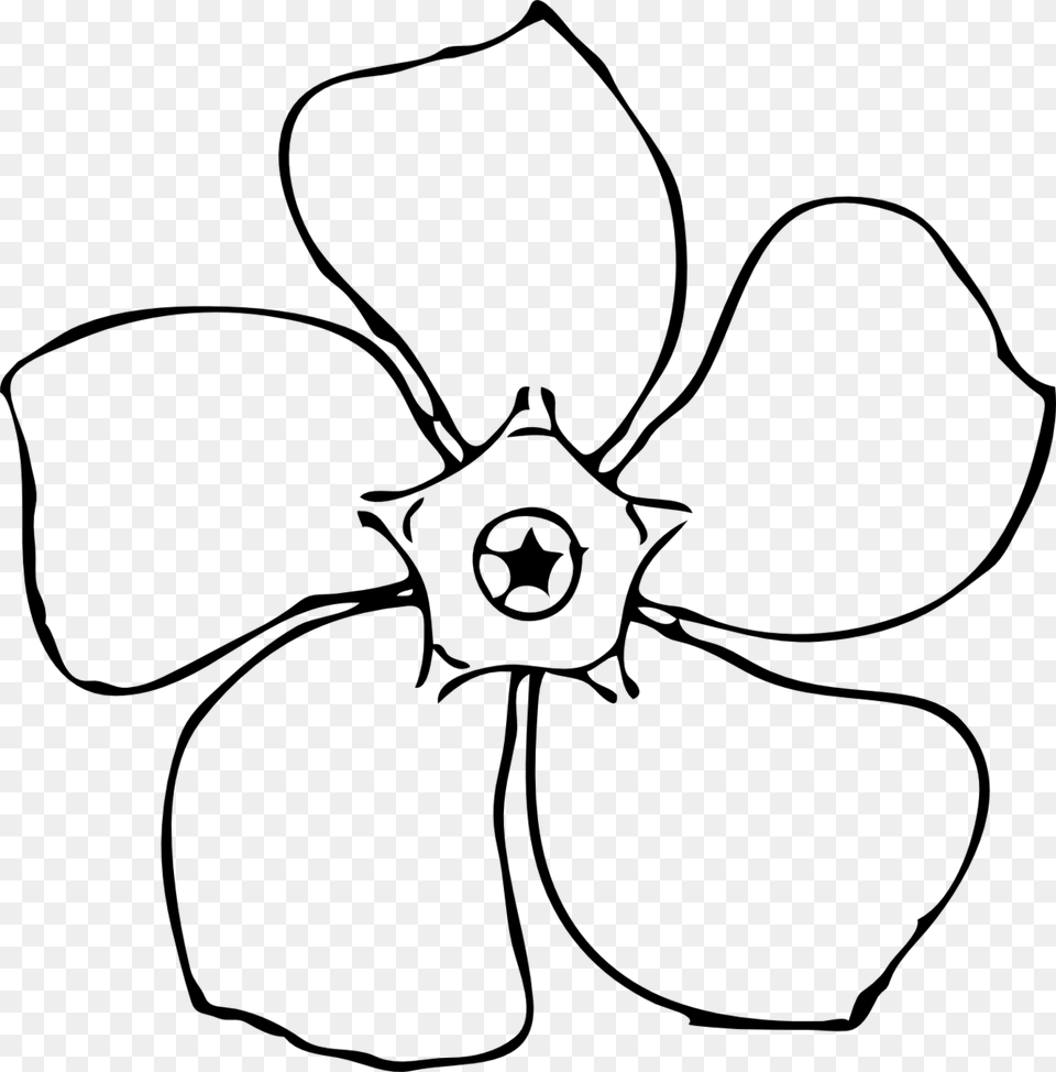 Clip Art Creative Flower Black And White Clip Art Flower Black, Gray Free Png Download