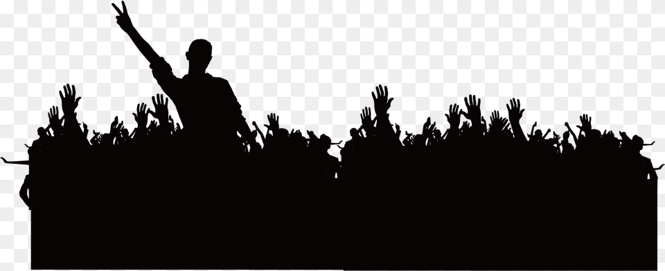 Clip Art Crowd Silhouette Portable Network Graphics, Concert, Person, Body Part, Hand Free Png