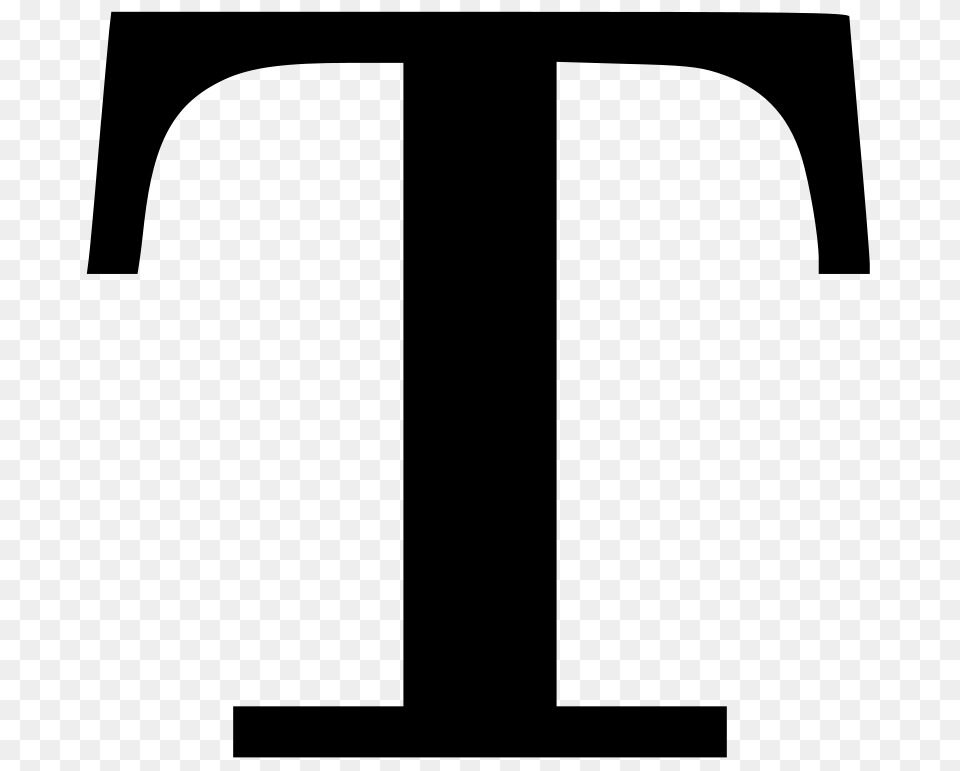 Clip Art Cyrillic Letter T, Gray Png