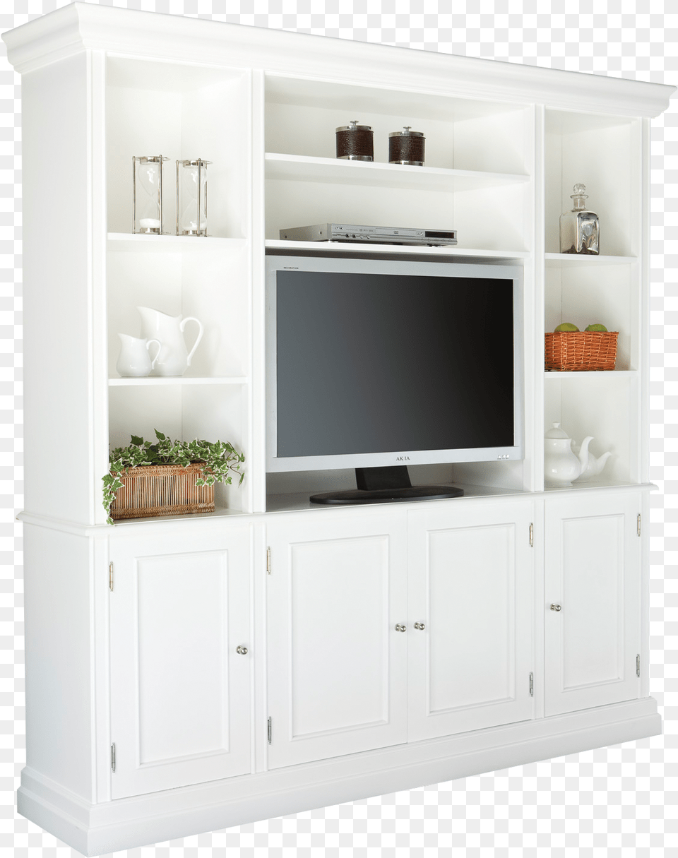 Clip Art Davenport Wall Unit White Television, Indoors, Computer Hardware, Electronics, Entertainment Center Png