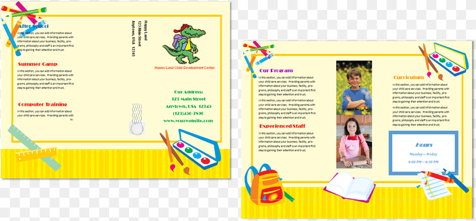 Clip Art Daycare Flyers Blank Border Design For Kids Certificate, Advertisement, Page, Poster, Text Free Transparent Png