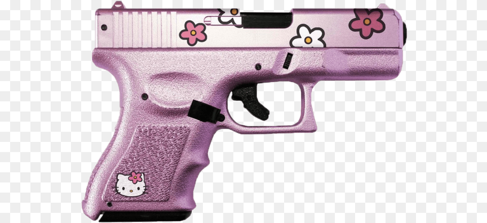 Clip Art De Fuego La Pistola Hello Kitty Glock, Firearm, Gun, Handgun, Weapon Free Png