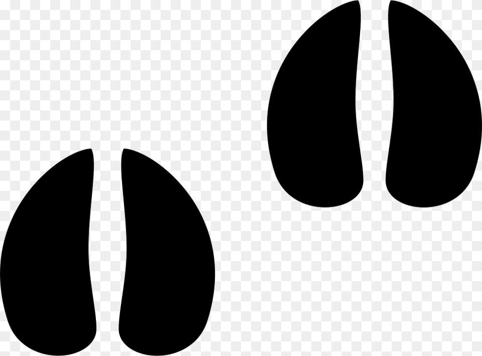 Clip Art Deer Footprint Huellas De Vaca, Stencil Png