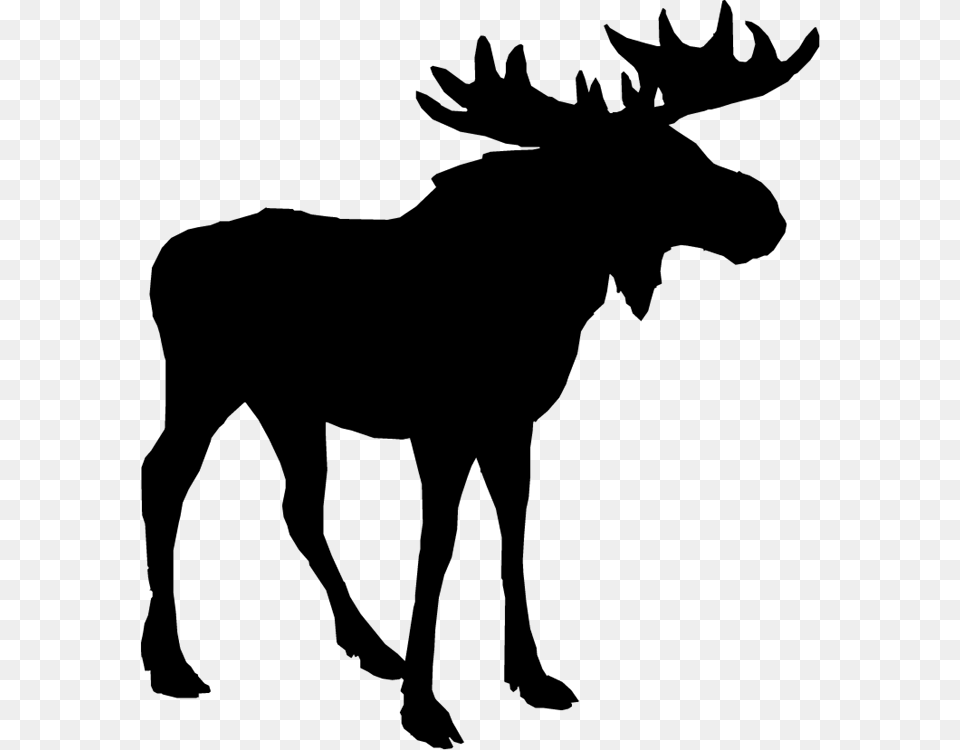 Clip Art Deer Silhouette Alaska Moose Image Moose Silhouette Gray Free Transparent Png