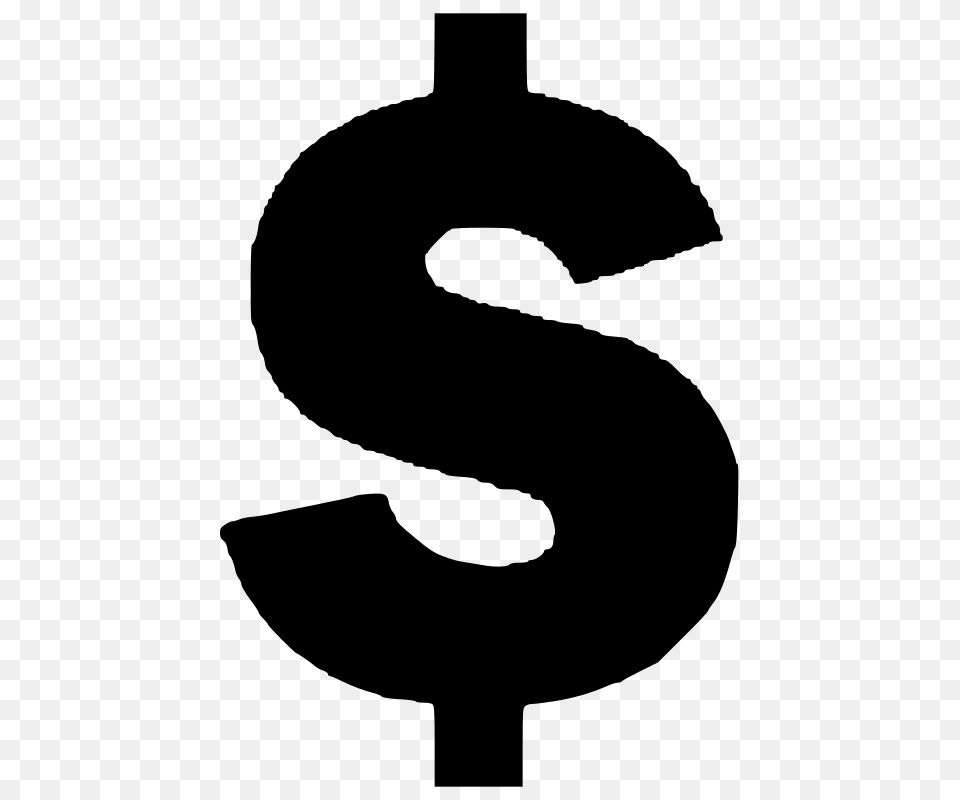 Clip Art Dollar Sign, Gray Png