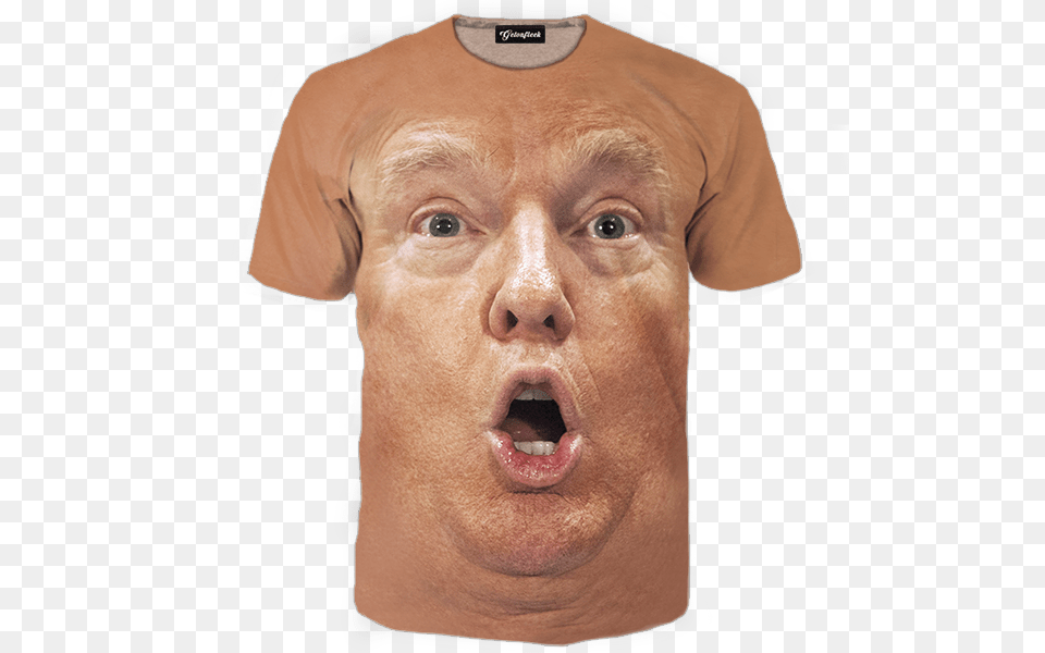 Clip Art Donald Trump Tee All Trump Face Shirt, Adult, Clothing, Head, Male Free Png Download
