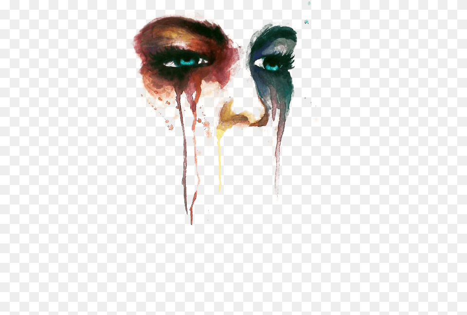 Clip Art Drawing Art Sadness Eyes Watercolor Crying Eyes, Modern Art, Alien, Adult, Male Free Transparent Png
