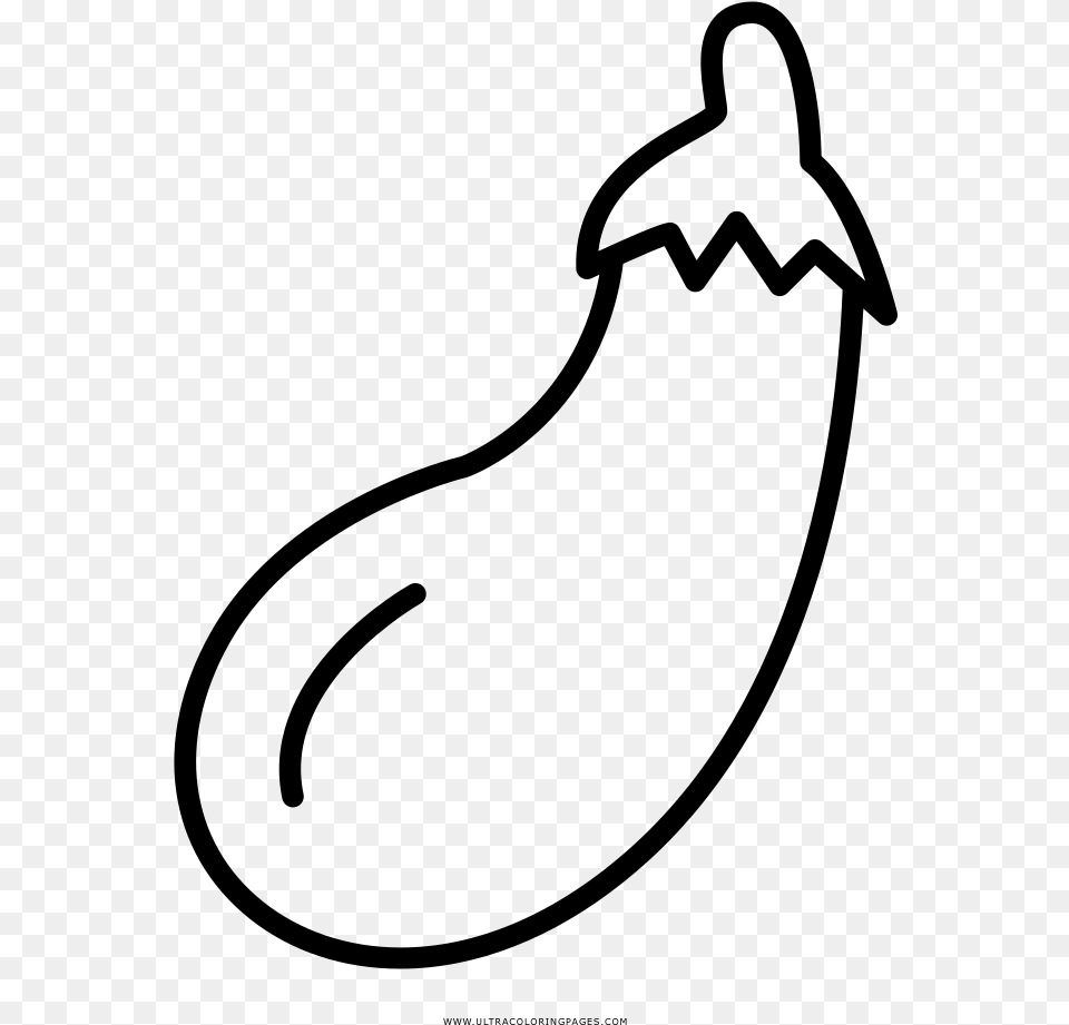 Clip Art Eggplant Clipart Black And White Colouring Pictures Of Brinjal, Gray Png