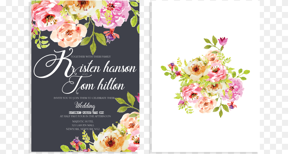 Clip Art Elegant Set Wedding Card Flower For Invitation, Advertisement, Mail, Greeting Card, Graphics Png Image