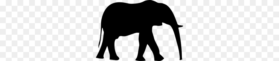 Clip Art Elephant Outline, Gray Png Image