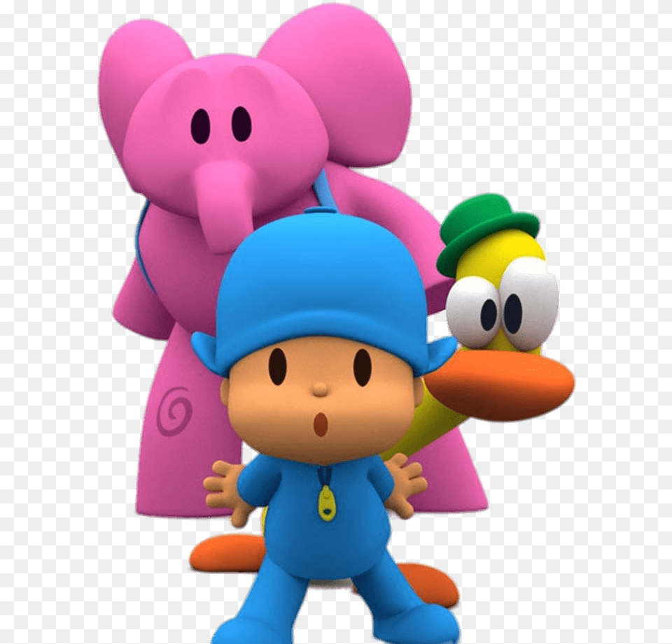 Clip Art Elly And Pato Transparent Pocoyo Elly Pato Logos, Toy, Baby, Person, Face Free Png