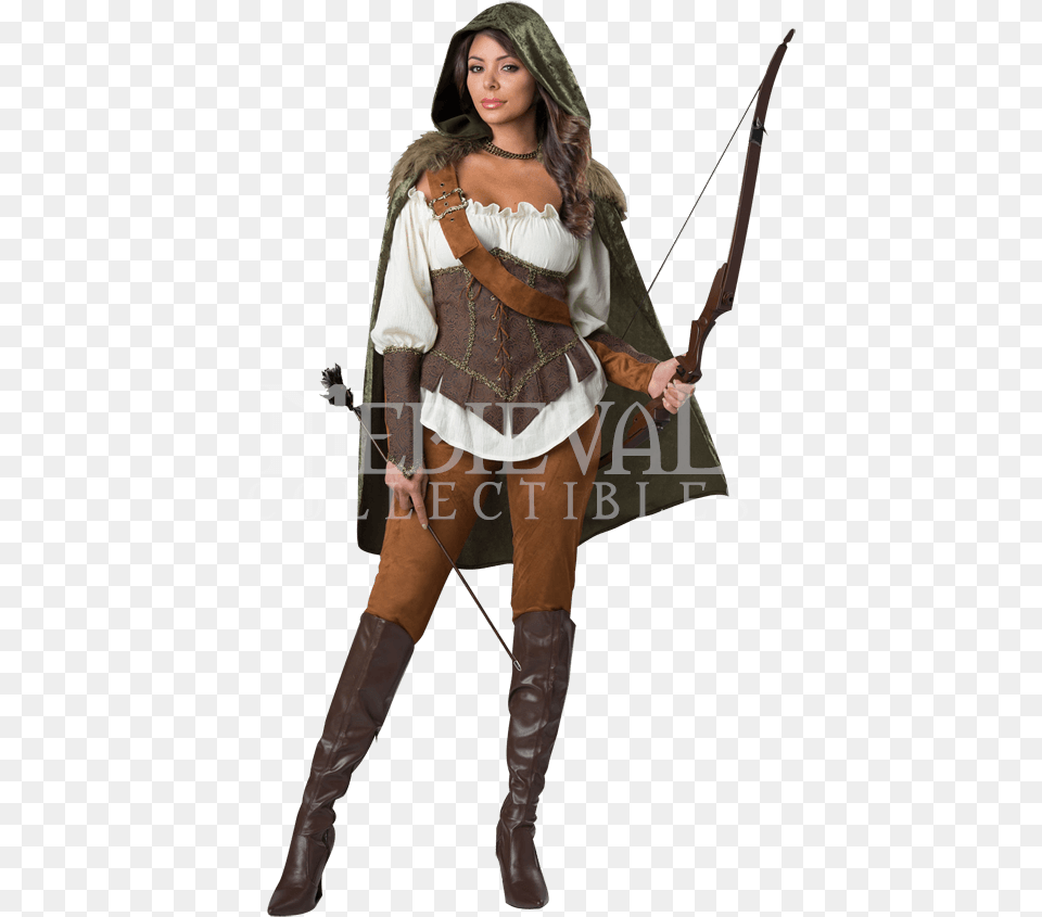 Clip Art Enchanted Forest Huntress Deluxe Renaissance Huntress Costume, Person, Clothing, Adult, Female Free Png