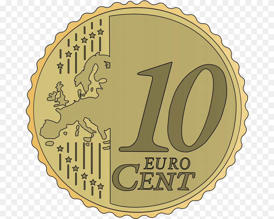 Clip Art Euro Cent Frankes 50 Cent Euro, Coin, Money, Text, Number Free Transparent Png