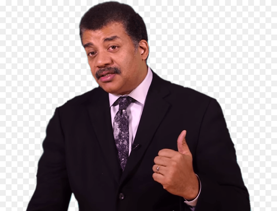 Clip Art Explaining Transparent Stickpng Neil Degrasse Tyson Clip Art, Accessories, Suit, Person, Man Free Png