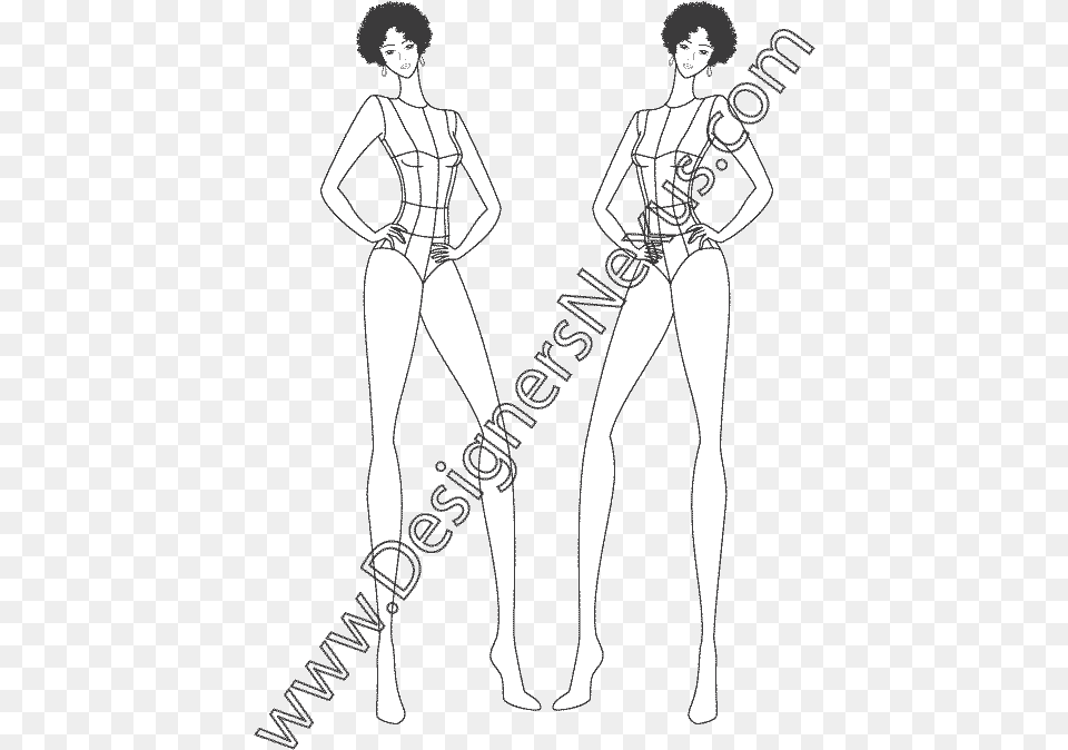 Clip Art Female Fashion Figure Template Base Para Desenho De Moda, Chart, Plot, Adult, Wedding Png Image