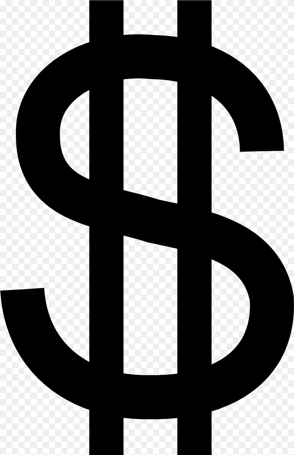 Clip Art File Double Barred Svg Dollar Sign, Gray Png