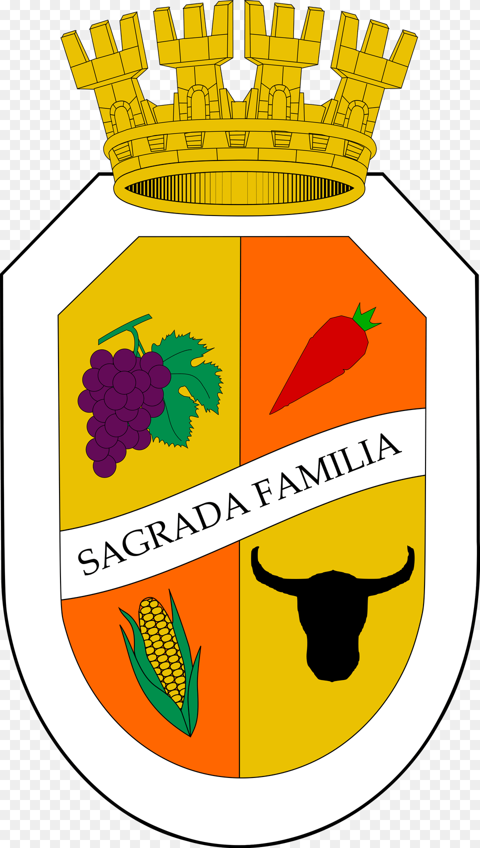 Clip Art File Escudo Svg Wikimedia Sagrada Familia, Animal, Cattle, Cow, Livestock Png