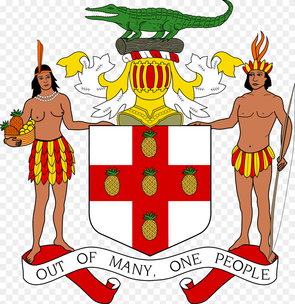 Clip Art File Jamaica Svg Wikimedia Jamaican Coat Of Arm, Adult, Person, Female, Woman Png